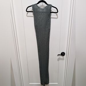 Zara gray textured knit dress